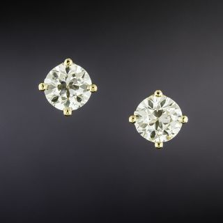 Lang Collection 1.79 Carat Diamond Stud Earrings - GIA H VS2/SI1 - 3