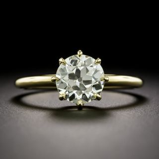Lang Collection 18K Victorian-Style 1.58 Carat Diamond Solitaire Ring - GIA M SI2 - 5