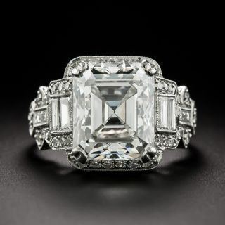 Lang Collection 6.42 Carat Emerald-Cut Diamond Ring - GIA G VS2  - 2