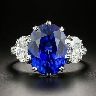 Lang Collection 8.62 Carat Sapphire and Diamond Ring - GIA - 1