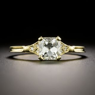 Lang Collection .89 Carat Antique Cushion-Cut Diamond Ring - GIA F SI2  - 2