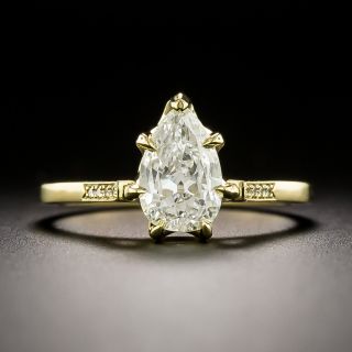 Lang Collection .94 Carat Pear-Shaped Diamond Engagement Ring - GIA  H VS2  - 4