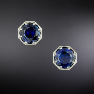 Lang Collection Art Deco-Style 2.55 Carat Sapphire Earrings - 2