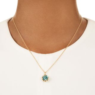 Lang Collection Blue Zircon Pendant 