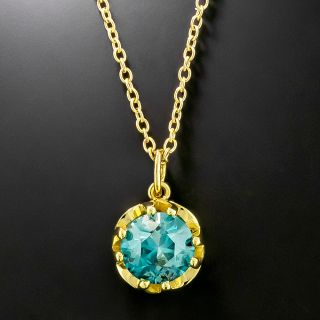 Lang Collection Blue Zircon Pendant  - 3