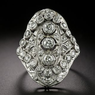 Large Art Deco Diamond Dinner Ring - 2