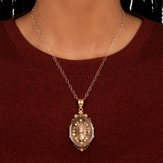 Large Victorian Pearl Locket
