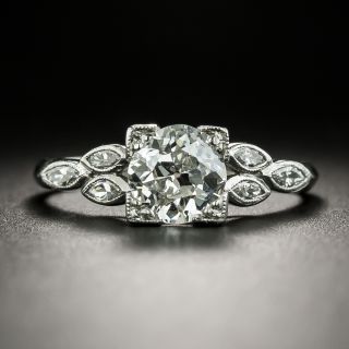 Late-Art Deco 1.14 Carat Diamond Engagement Ring - GIA H VS1  - 1