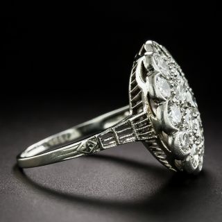 Late-Art Deco Diamond Cluster Ring