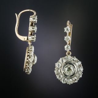 Late Victorian Diamond Drop Earrings - 1