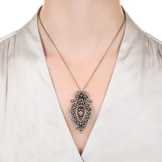 Late Victorian Diamond Pendant/Brooch 