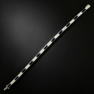 Marcus & Co. Art Deco Sapphire and Diamond Line Bracelet - 3