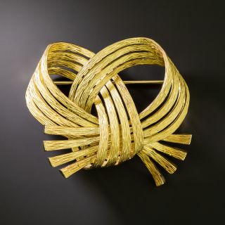 Mid-Century 18K Bow Brooch by Raymond Yard - 2