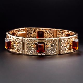 Mid-Century 18K Citrine Bracelet - 1