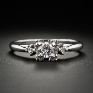 Mid-Century .25 Carat Diamond Engagement Ring - 7