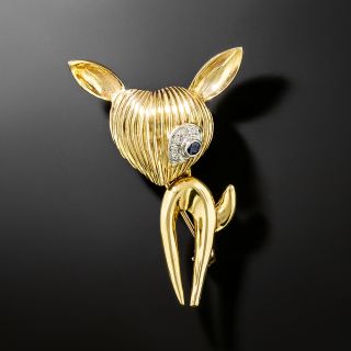  Mid-Century Baby Deer Brooch - 2