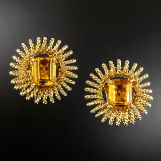 Mid-Century Citrine Earrings by Marianne Ostier - 2