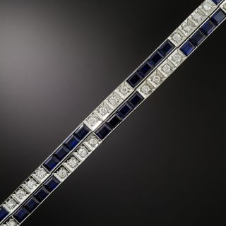 Mid-Century Diamond and Sapphire* Line Bracelet - 3