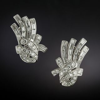 Mid-Century Diamond Spray Earrings - 1