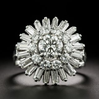 Mid-Century Diamond Sunflower Ring  - 3