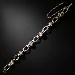 Mid-Century Flower Link Diamond Bracelet, by Church & Co. - 2