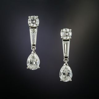 Vintage Diamond Dangle Earrings