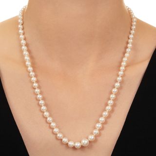 Mikimoto Cultured Pearl Graduating Strand