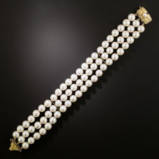 Mikimoto Triple-Strand Pearl Bracelet - 3