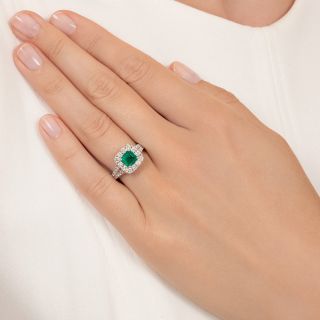Neil Lane Estate Emerald and Diamond Ring - GIA F1