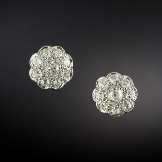 Old Mine Diamond Cluster Earrings - 2