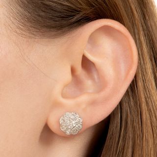 Old Mine Diamond Cluster Earrings