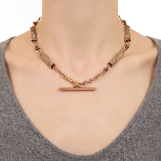 Rare Victorian Gold-in-Quartz Chain