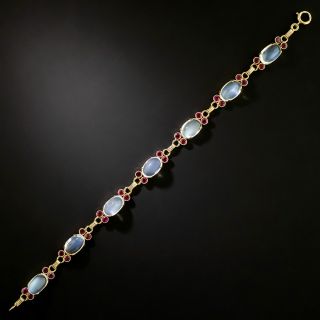 Retro Moonstone and Ruby Bracelet - 4