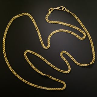 Russian 14K 38-Inch Rolo Link Chain, Circa 1908-1927 - 2