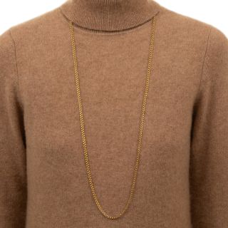 Russian 14K 38-Inch Rolo Link Chain, Circa 1908-1927