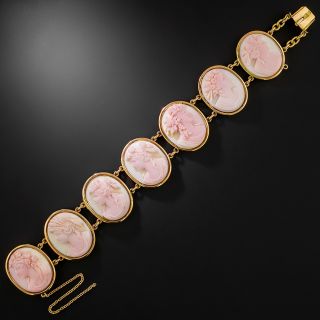 Russian Antique Queen Conch Shell Cameo Bracelet, Circa 1892 - 2