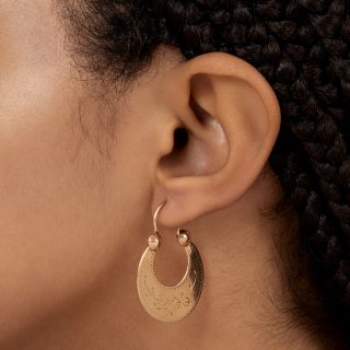 Russian Vintage Crescent Earrings
