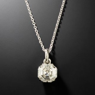 Solitaire 1.46 Carat Octagonal Diamond Pendant - GIA J VS1  - 1