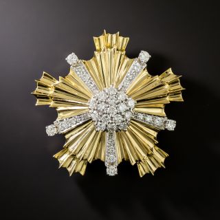 Tiffany & Co. Mid-Century Diamond Starburst Brooch - 3