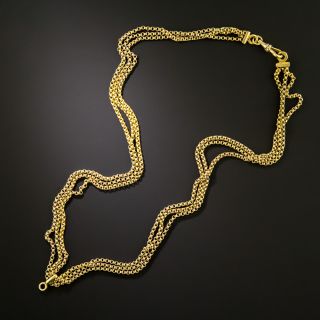 Triple-Strand Rolo Chain with Swivel Clasp, Russian 1898-1908 - 2