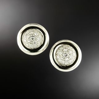 Vacheron Pavé Diamond Dome Earrings - 2