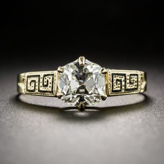 Victorian 1.09 Carat Old Mine Cut Diamond Solitaire Ring - GIA L VS1   - 2