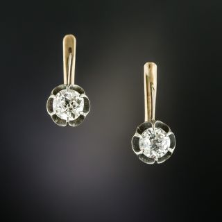 Victorian 1.70 Carat Total Weight Diamond Dangle Earrings  - 2