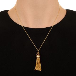 Victorian 14K Gold Tassel Pendant