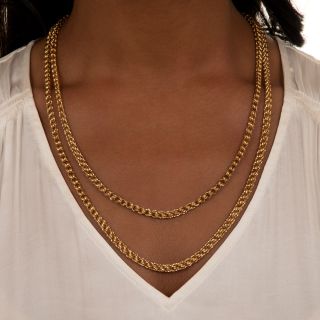 Victorian 14K Long Double-Link Chain