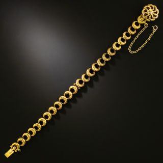 Victorian 14K Pinwheel Diamond Bracelet - 2