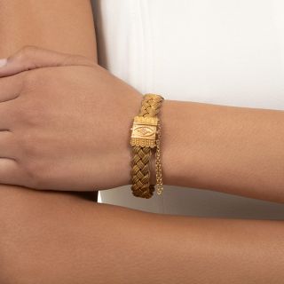 Victorian 14K Woven Mesh Bracelet