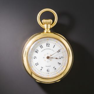 Victorian 18K Diamond And Enamel Pendant/Pocket Watch