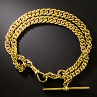 Victorian 18K Double Albert Chain Bracelet, English - 2