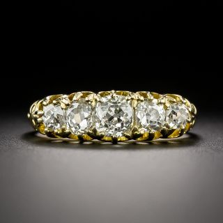 Victorian 18K Five-Stone Diamond Ring - 3